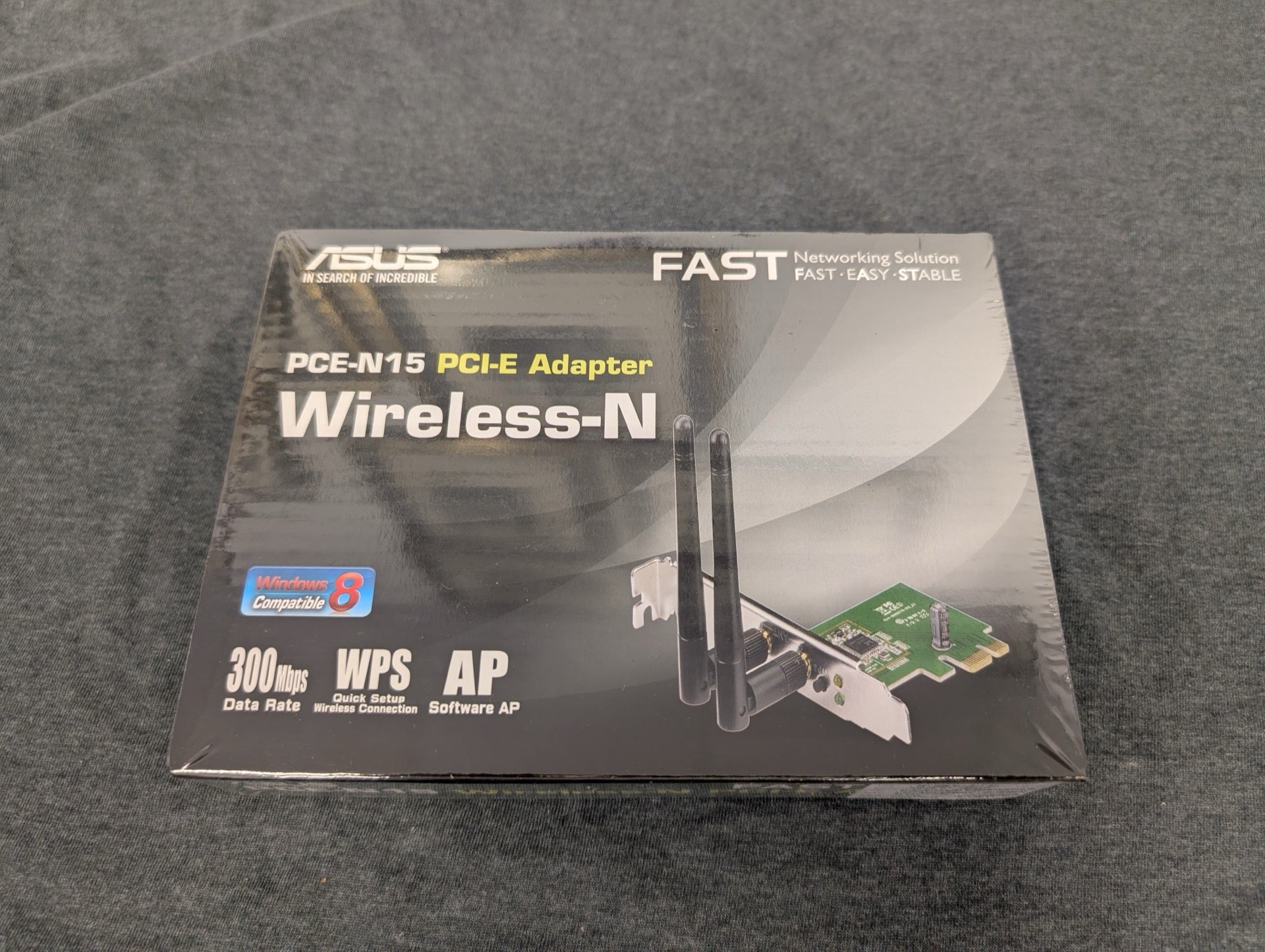 ASUS PCE-N15 Wireless-N PCIe Adapter 300Mbps Wi-Fi Card Boxed