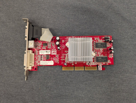 ATI Radeon 9200 SE 128MB AGP Graphics Card Red PCB Passive Cooling