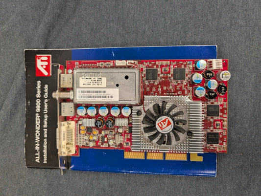 ATI All-In-Wonder 9800 Pro 128MB AGP Graphics Card Philips Tuner Retro Gaming