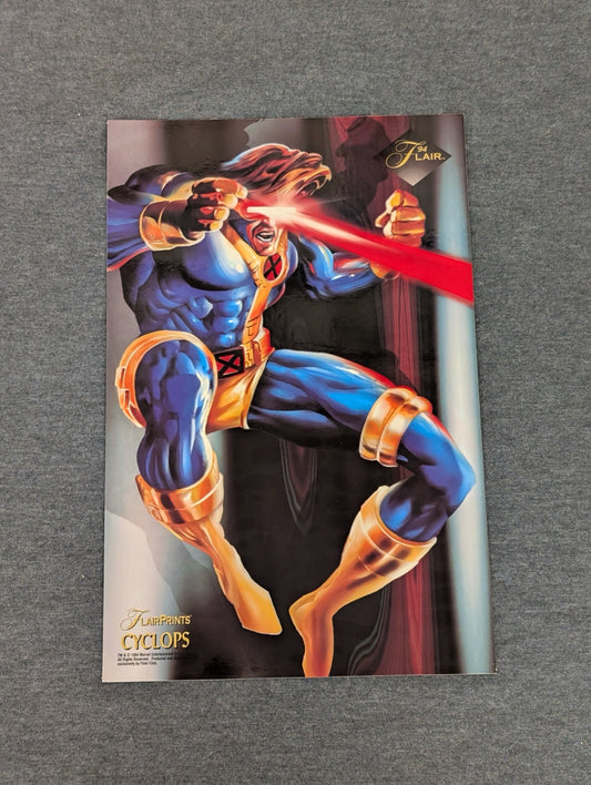 1994 Flair Marvel FlairPrints Cyclops Optic Blast Oversized Card Print X-Men