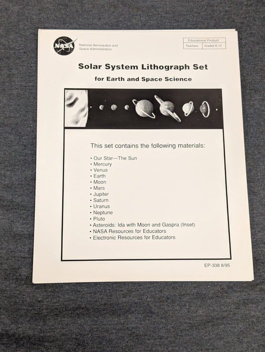 NASA Solar System Lithograph Set - Vintage Educational Prints EP-338