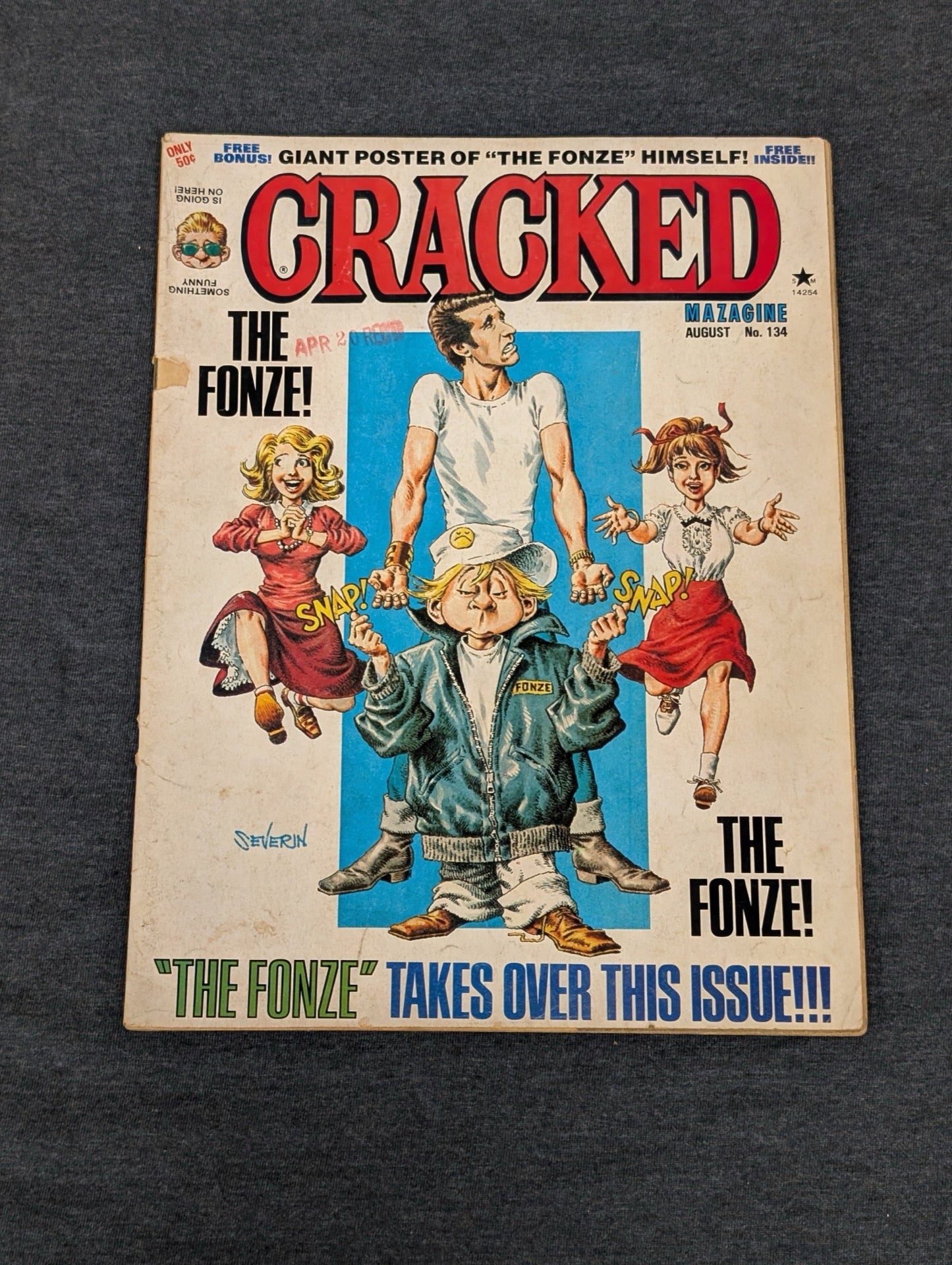 Cracked Magazine August 1976 The Fonze Happy Days Cover Vintage Humor Satire