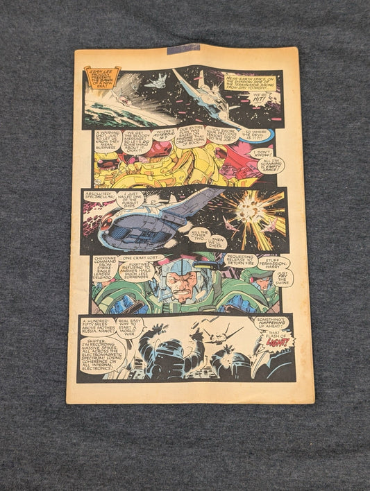 Vintage Marvel Comics Sci-Fi Advertisement Page Space Battle Art