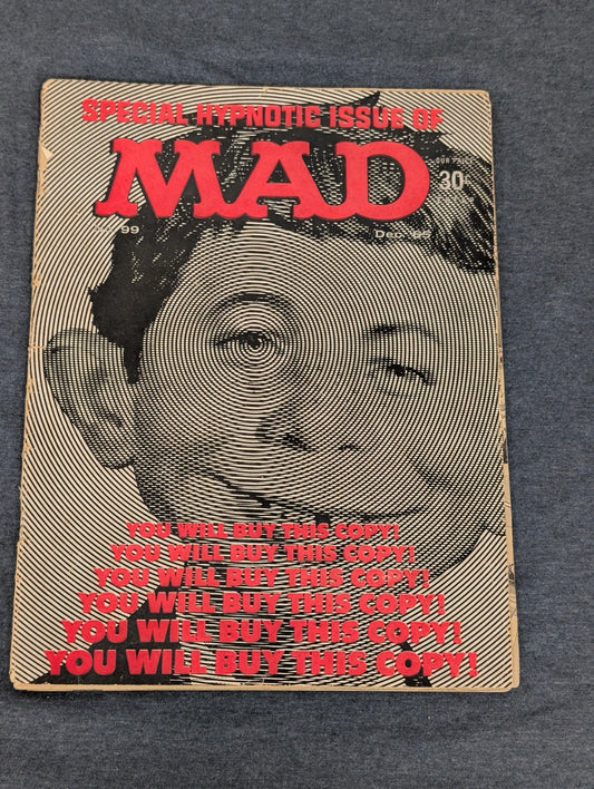MAD Magazine No 99 Dec 1965 Special Hypnotic Issue Alfred E Neuman Vintage