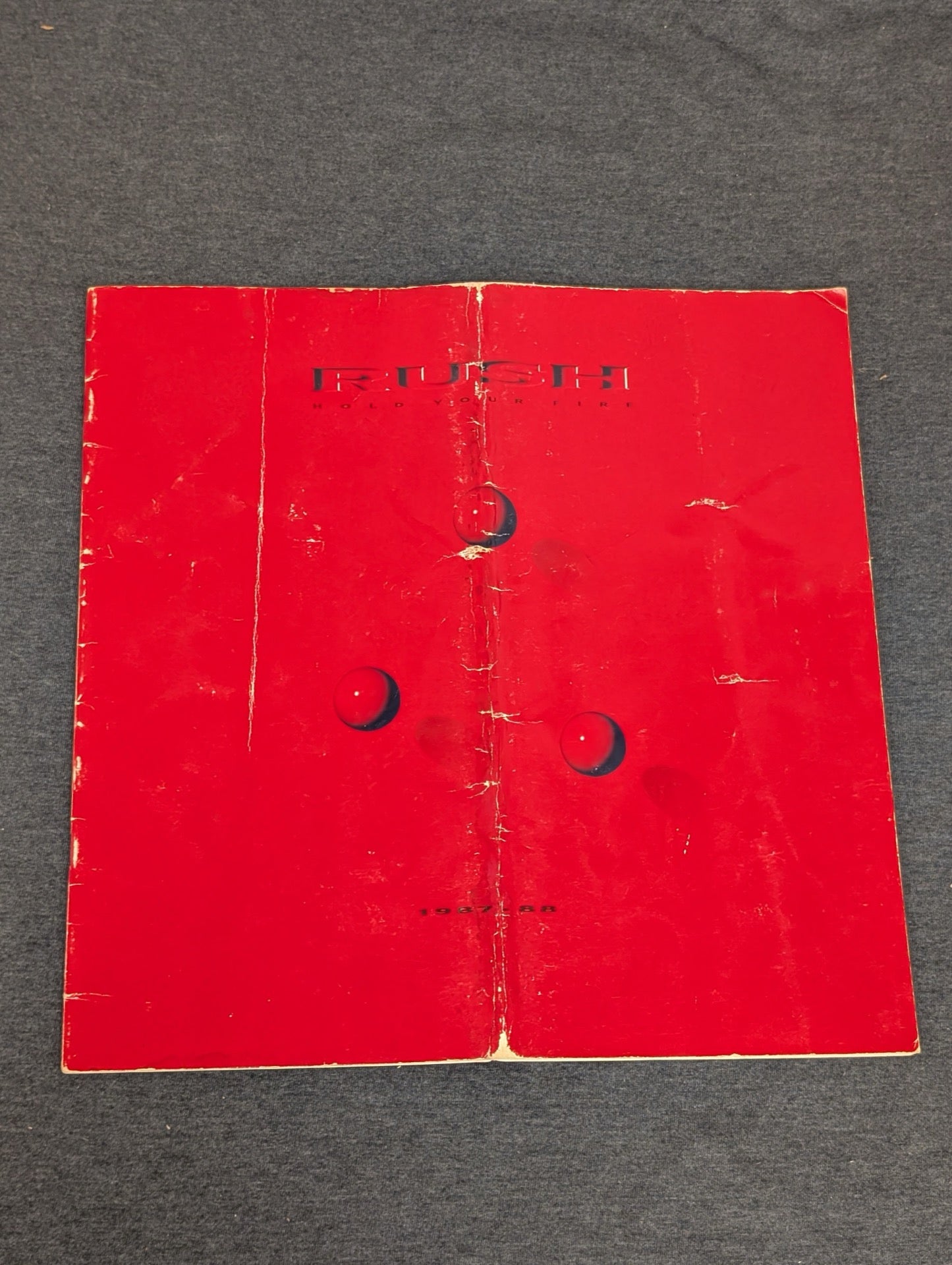 Rush Hold Your Fire Tour Program 1987 1988 Concert Book Vintage Red Cover