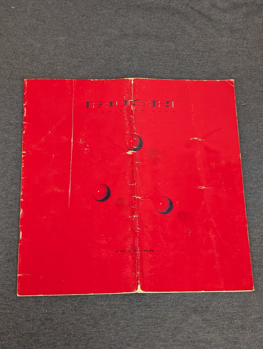 Rush Hold Your Fire Tour Program 1987 1988 Concert Book Vintage Red Cover