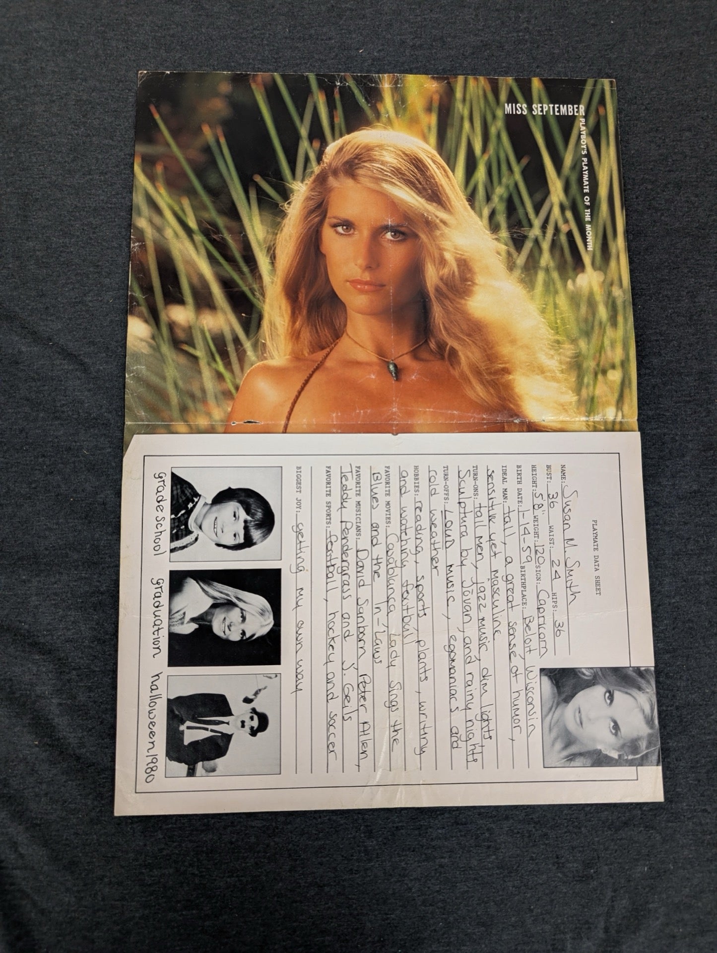 Vintage Playboy Centerfold Miss September 1980 Susan M Smith Playmate