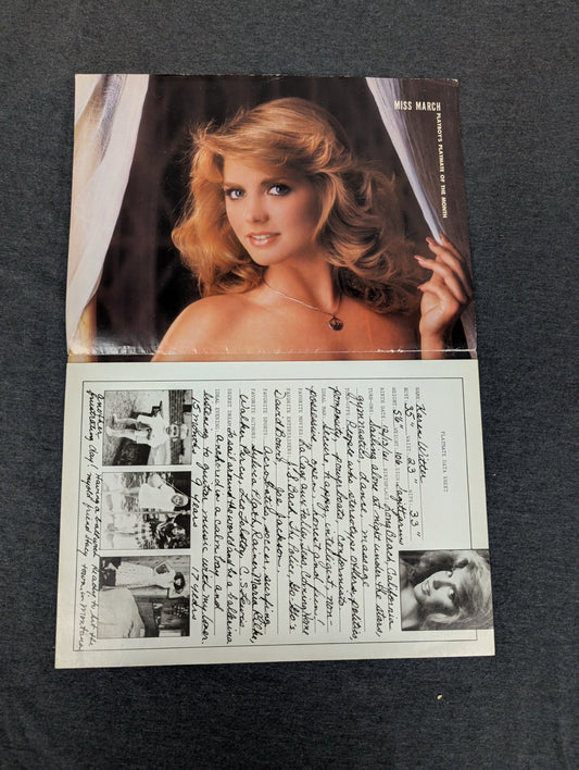 Vintage Playboy Centerfold Miss March 1982 Karen Witter Playmate