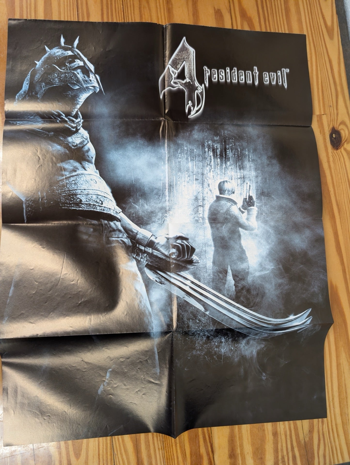 Resident Evil 4 Poster Garrador Boss Fight Art BradyGames Strategy Guide Rare