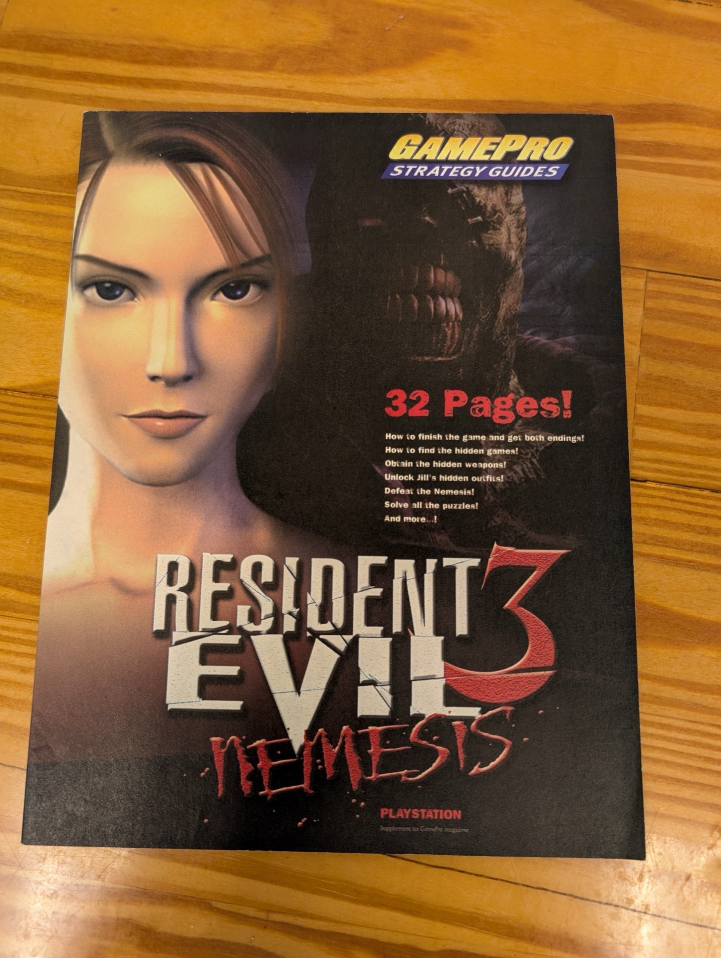 Resident Evil 3 Nemesis GamePro Strategy Guide Supplement Booklet PS1 Vintage