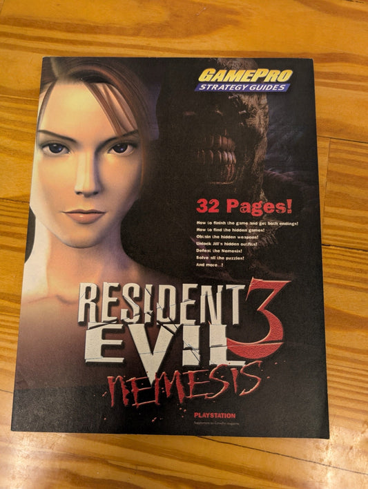 Resident Evil 3 Nemesis GamePro Strategy Guide Supplement Booklet PS1 Vintage
