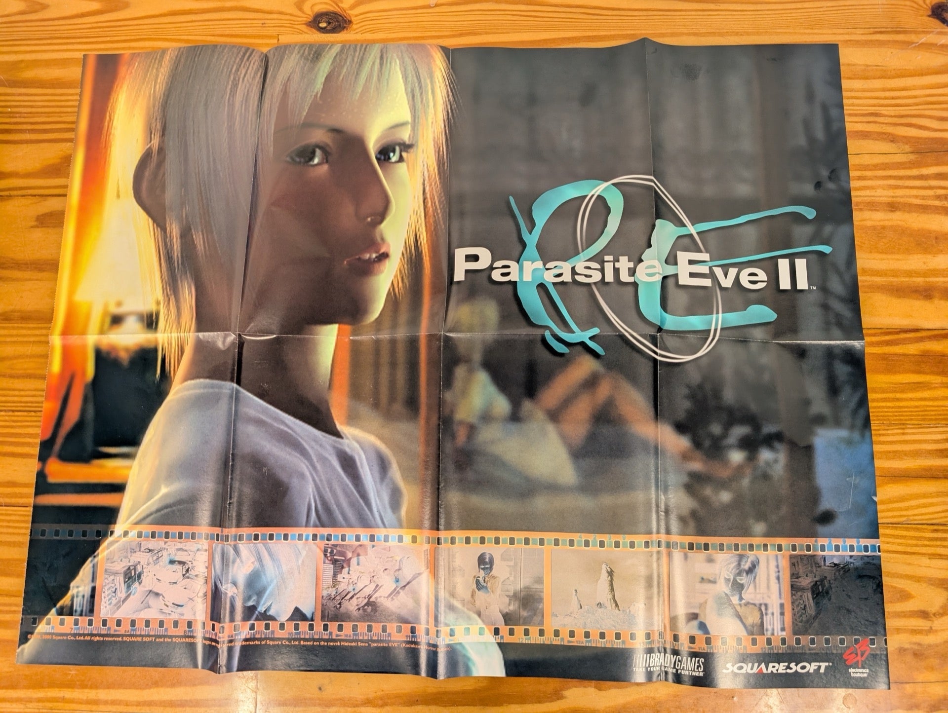 Parasite Eve II 2 Poster Aya Brea BradyGames Strategy Guide Insert PS1 Rare