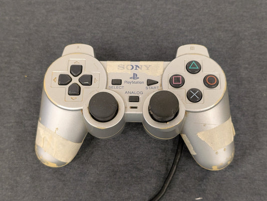 Sony PlayStation 2 DualShock 2 Controller Silver - FOR PARTS / REPAIR