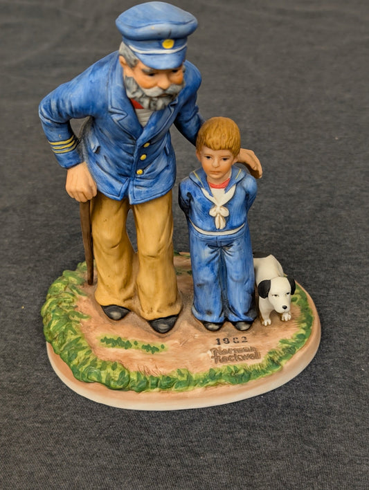 Norman Rockwell The Old Sailor 1982 Porcelain Figurine Maritime Nautical Decor