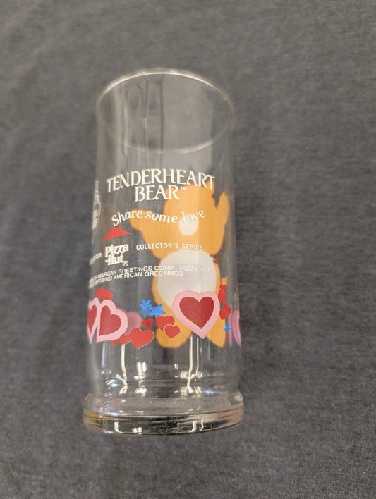 Vintage 1983 Care Bears Pizza Hut Collector Glass Tenderheart Bear