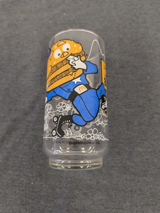 Vintage 1977 McDonald's Action Series Glass Officer Big Mac Roller Skates