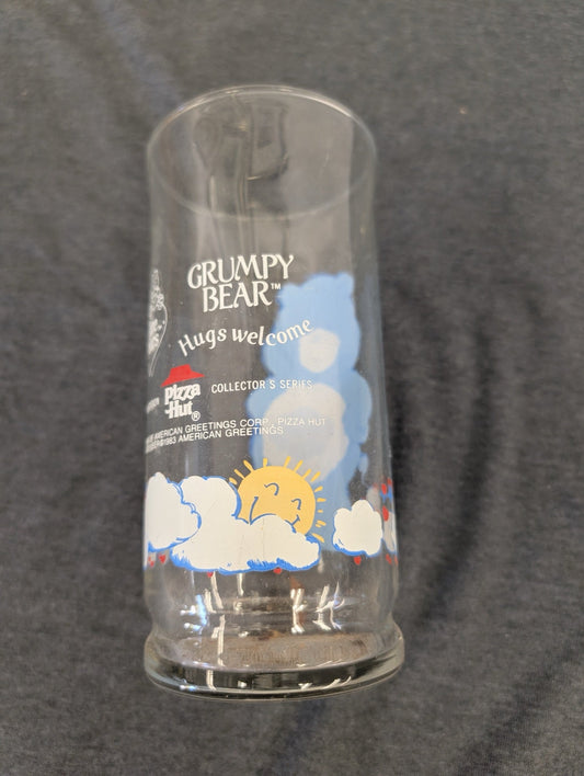 Vintage 1983 Care Bears Pizza Hut Collector Glass Grumpy Bear