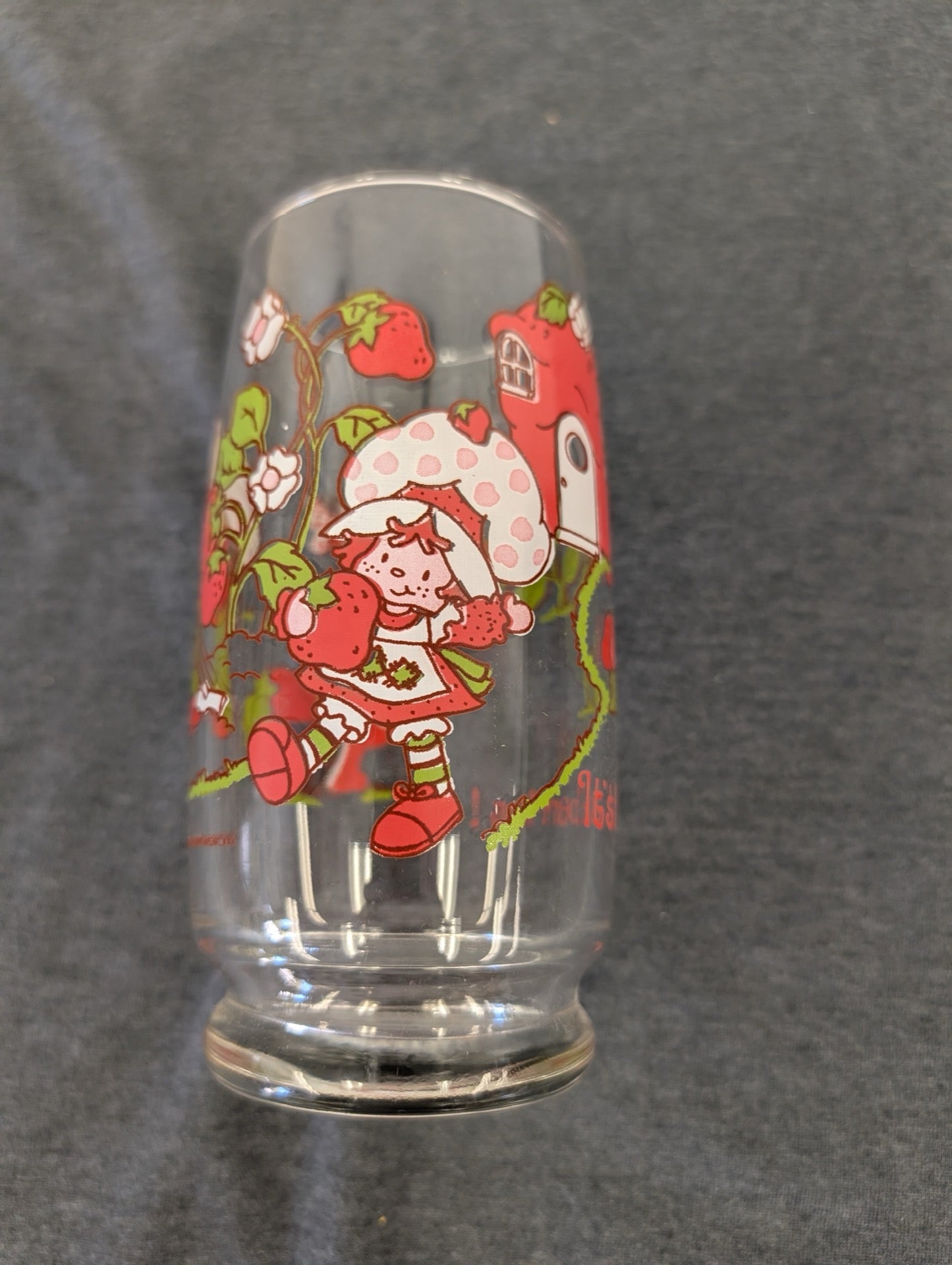 Vintage 1980s Strawberry Shortcake Glass American Greetings Berry Home