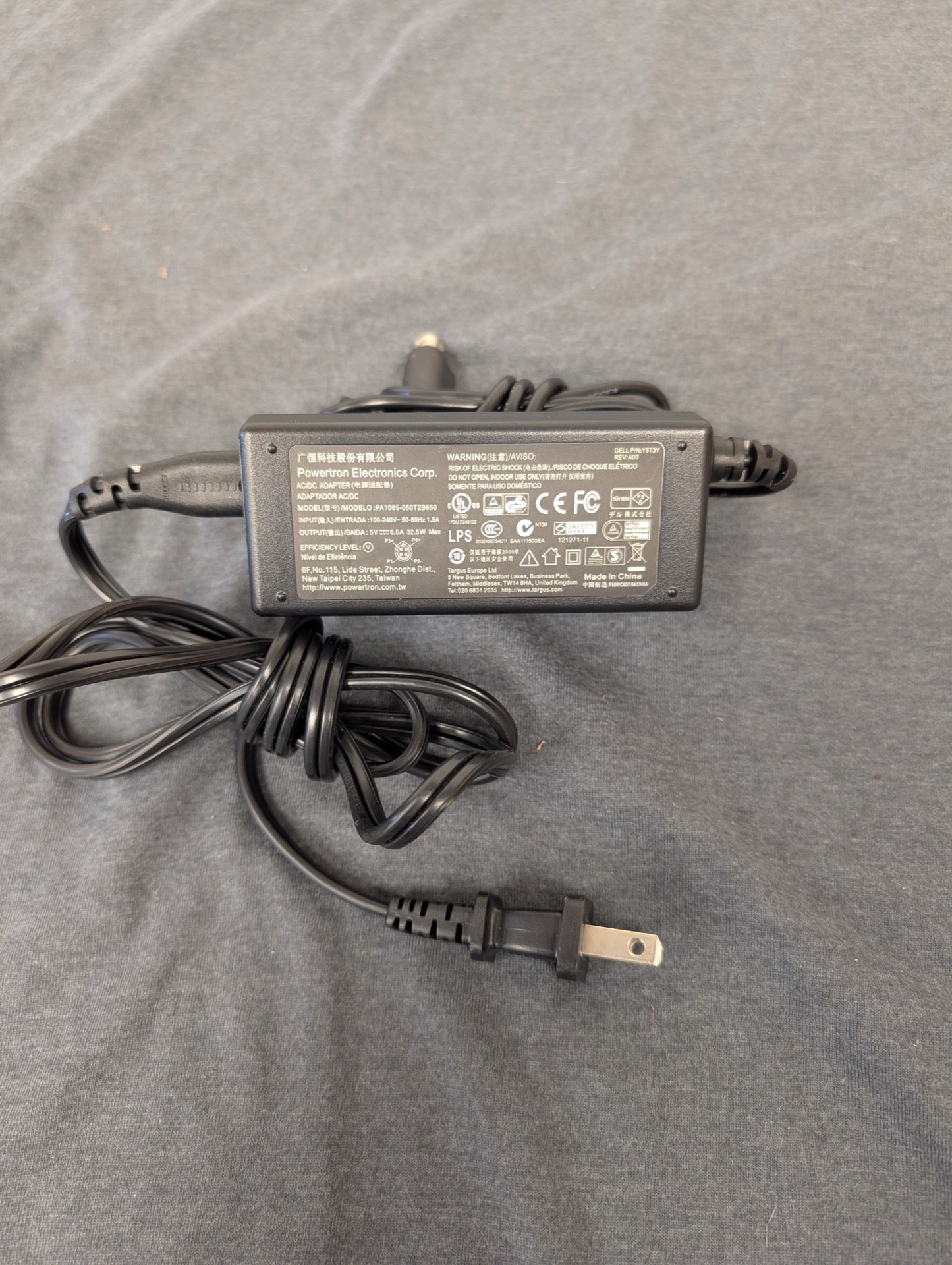 Powertron Targus Dell PA1085-050T2B650 Power Adapter
