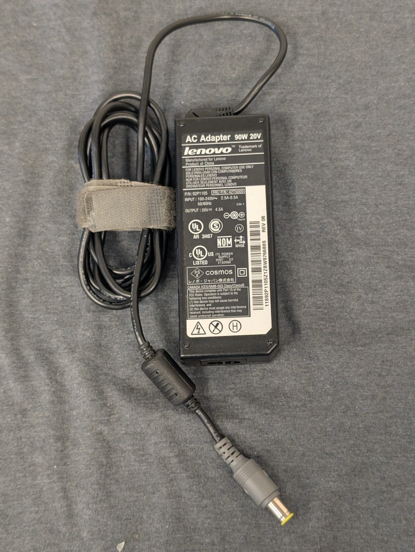 Lenovo 90W 20V AC Adapter 92P1105 ThinkPad