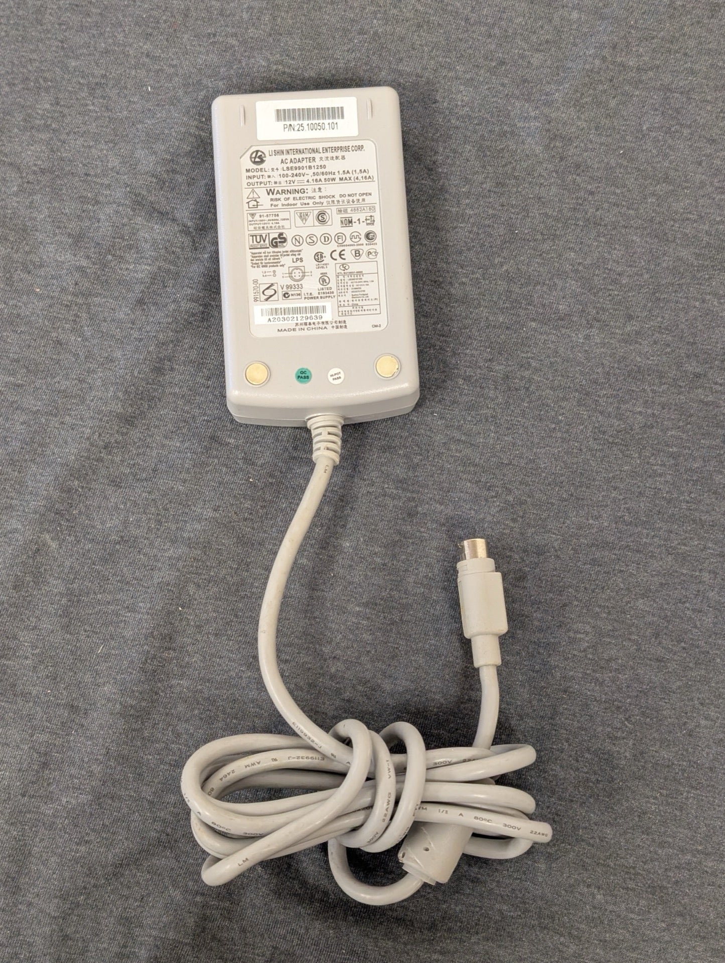 Li Shin 50W AC Adapter LSE9901B1250 4-Pin