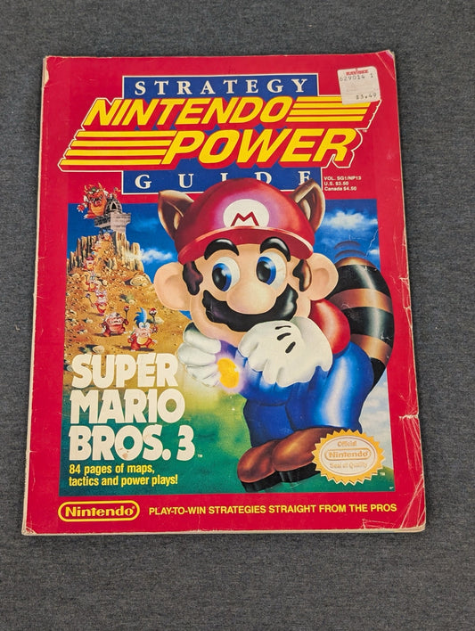 Super Mario Bros 3 Nintendo Power Strategy Guide featuring Mario