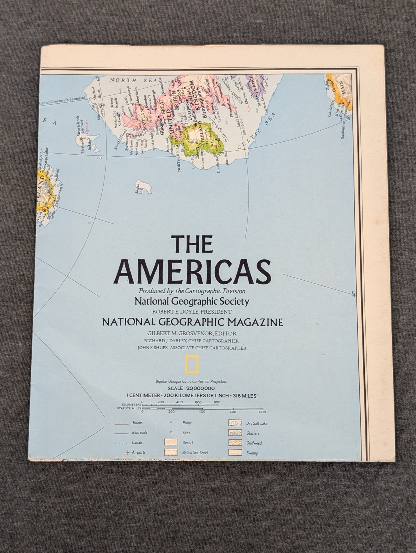 National Geographic map of The Americas.