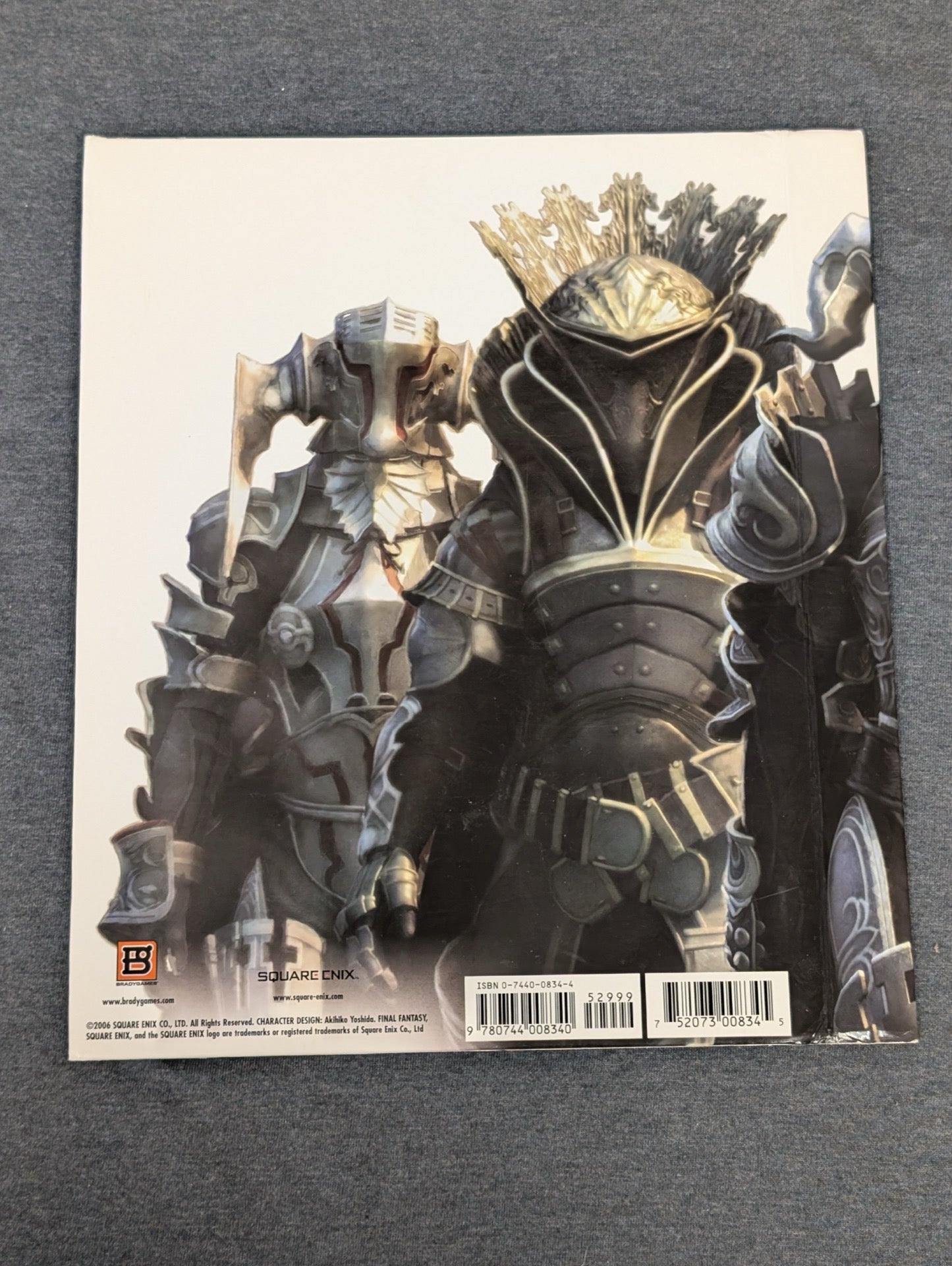 Back cover of the Final Fantasy XII Limited Edition Strategy Guide Judges