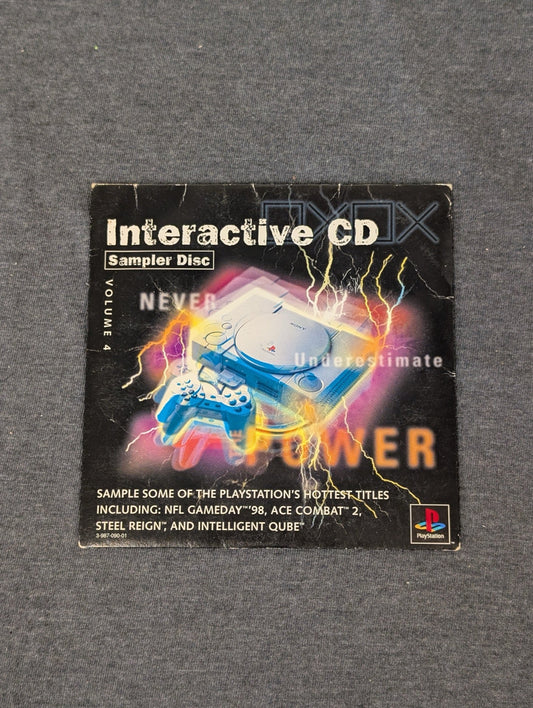 Front sleeve of PlayStation Interactive CD Sampler Disc Volume 4