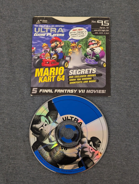 Ultra Game Players demo disc with Donkey Kong and Mario Kart 64 sleeve