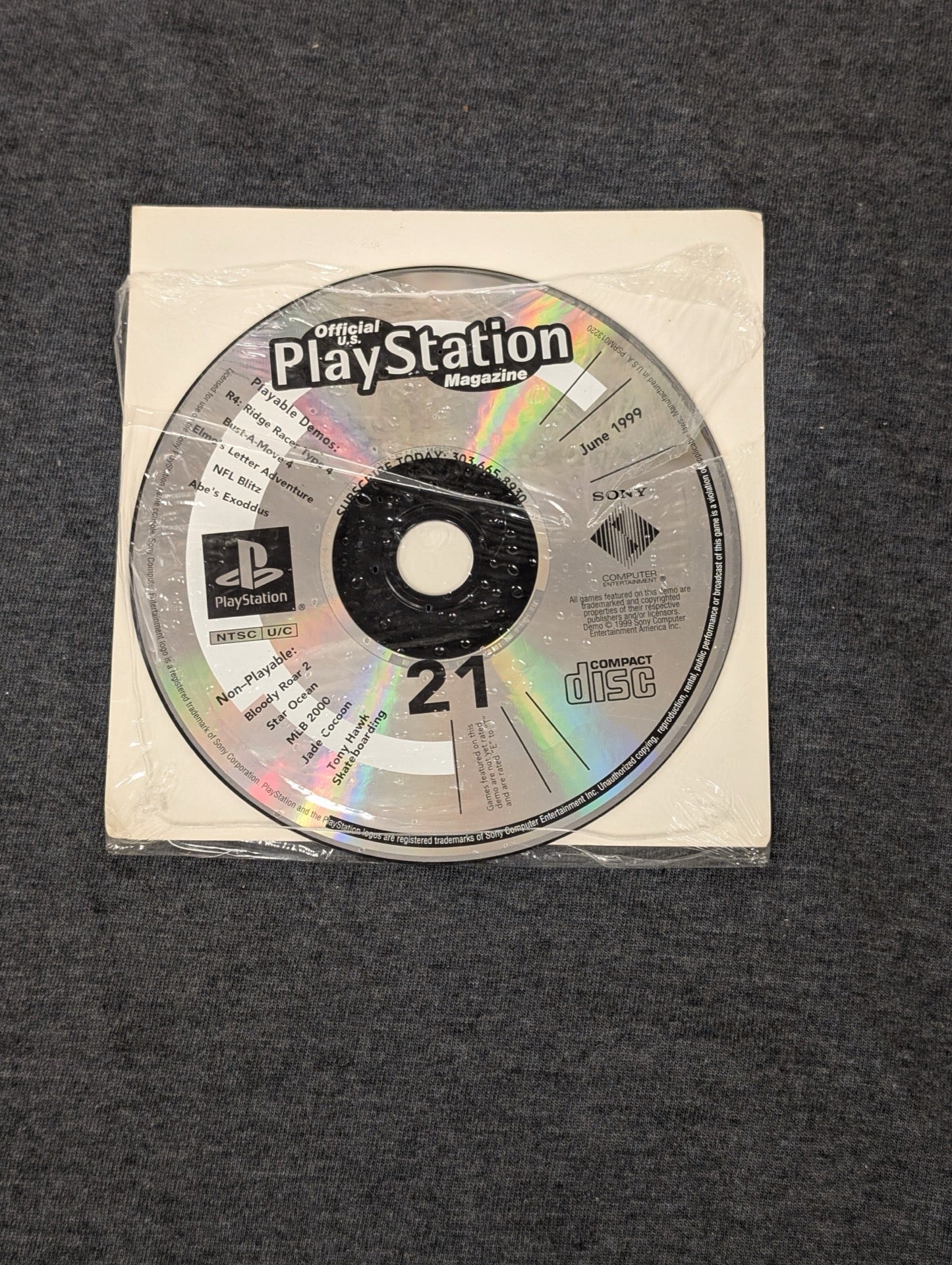 Sealed Official U.S. PlayStation Magazine June 1999 Demo Disc 21