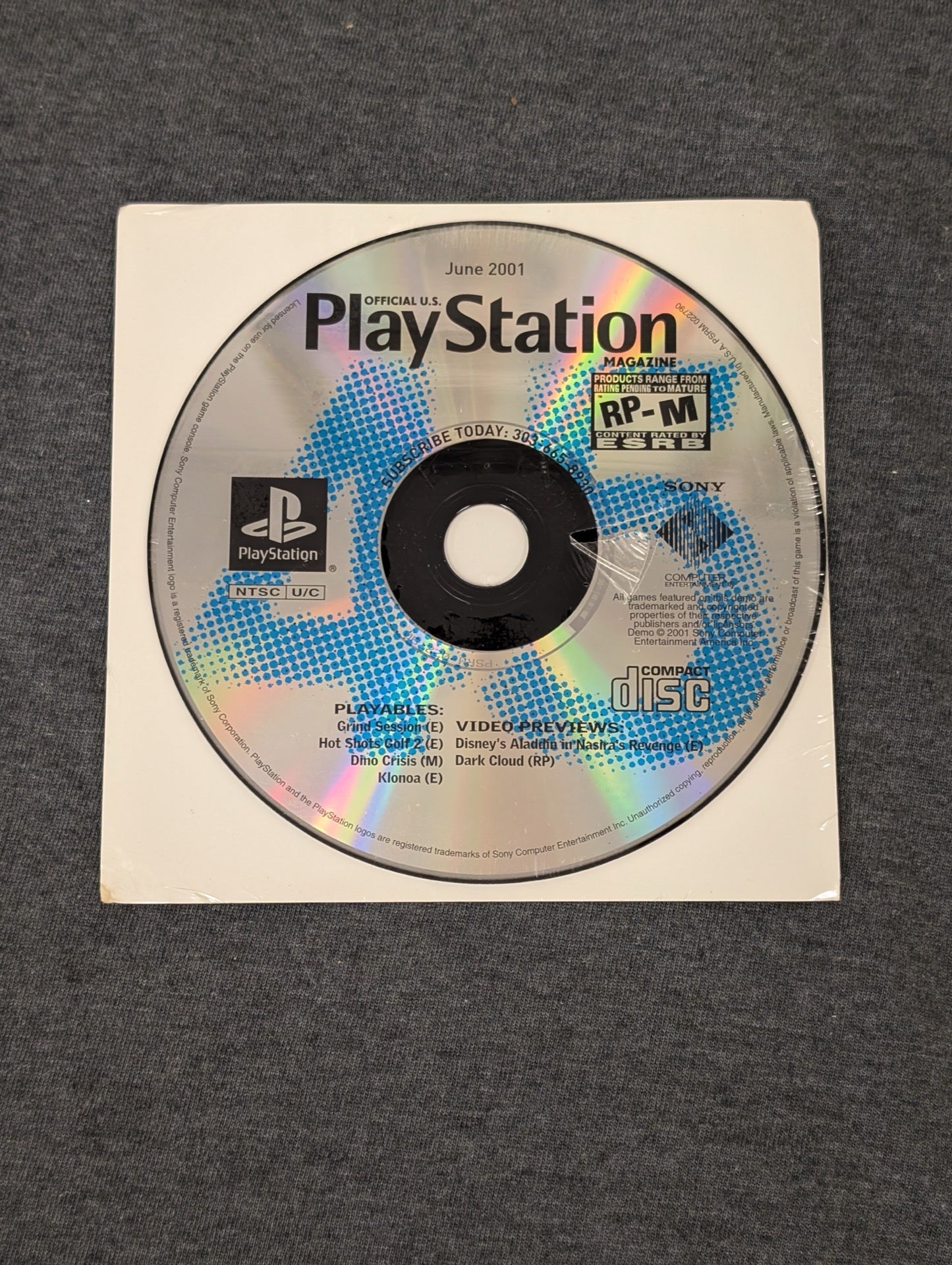 Sealed Official U.S. PlayStation Magazine June 2001 Demo Disc