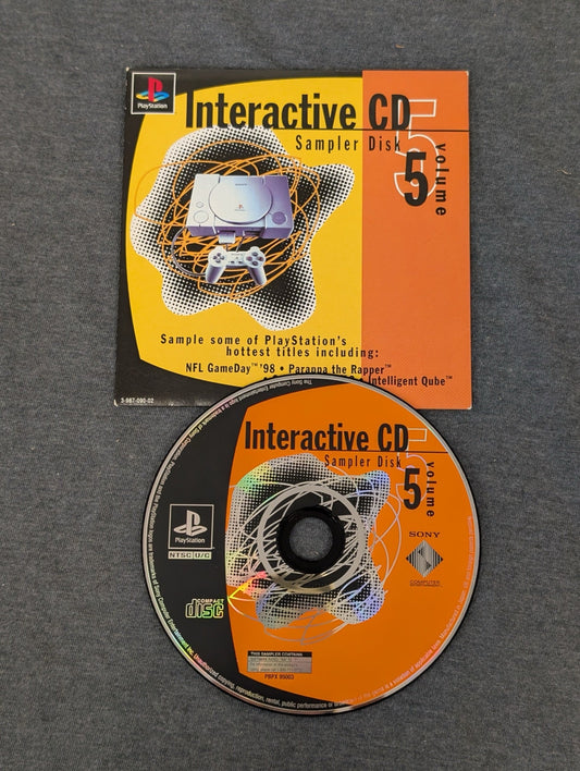 PlayStation Interactive CD Sampler Disk Volume 5 disc and sleeve