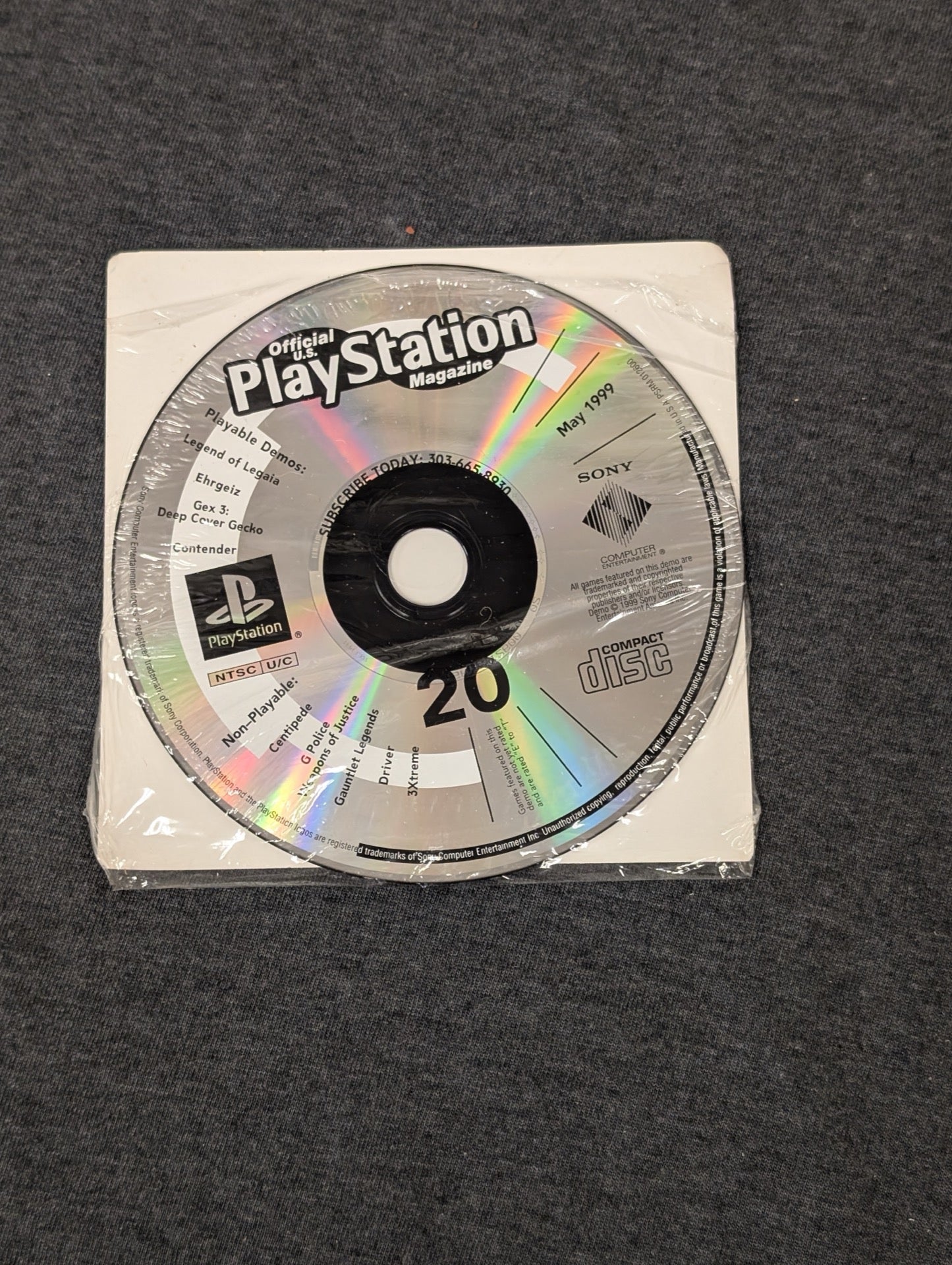 Sealed Official U.S. PlayStation Magazine May 1999 Demo Disc 20