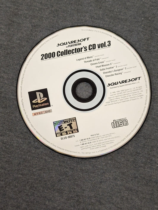 SquareSoft 2000 Collector's CD Vol 3 disc featuring Chrono Cross