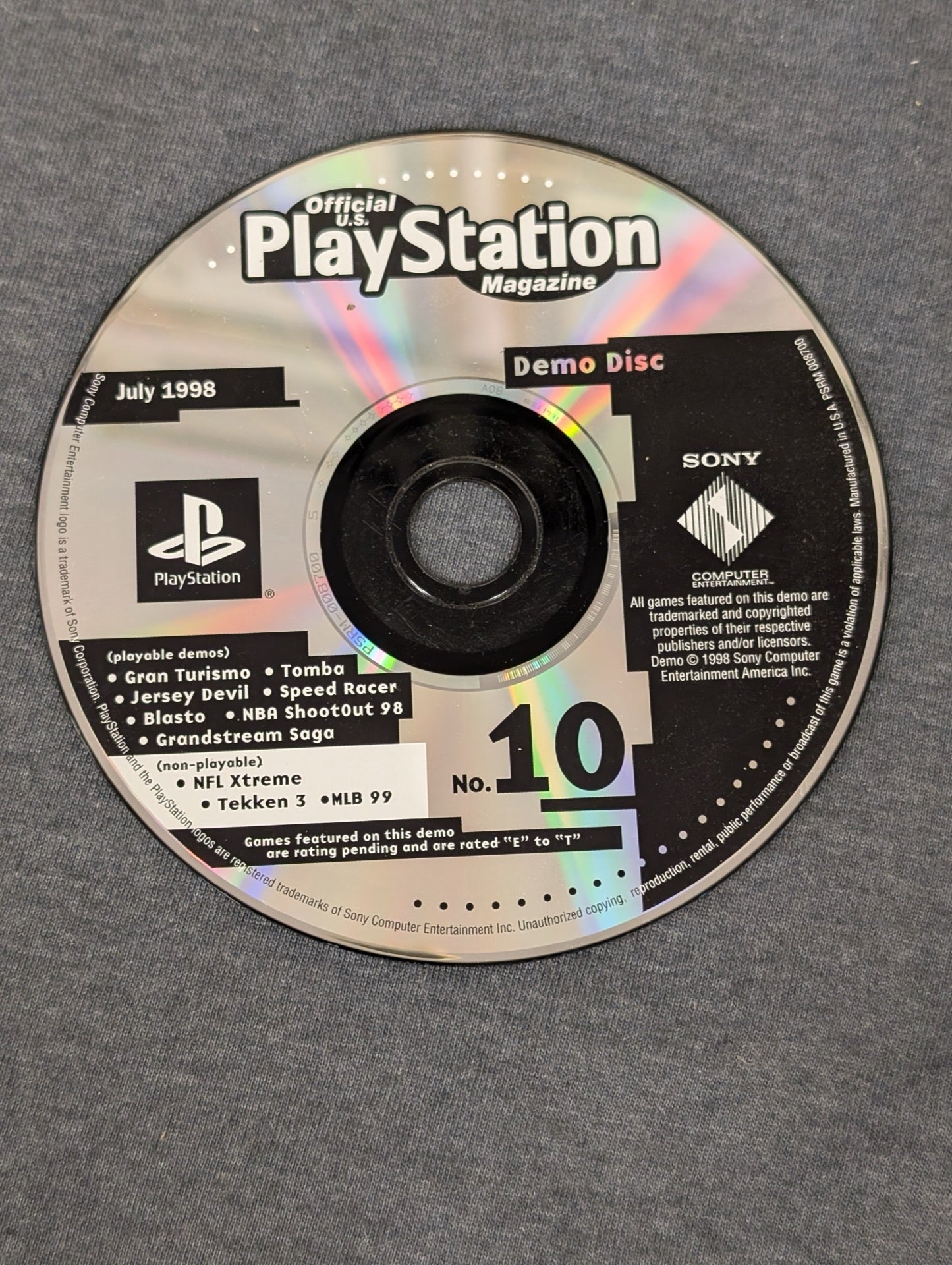 Official U.S. PlayStation Magazine July 1998 Demo Disc 10