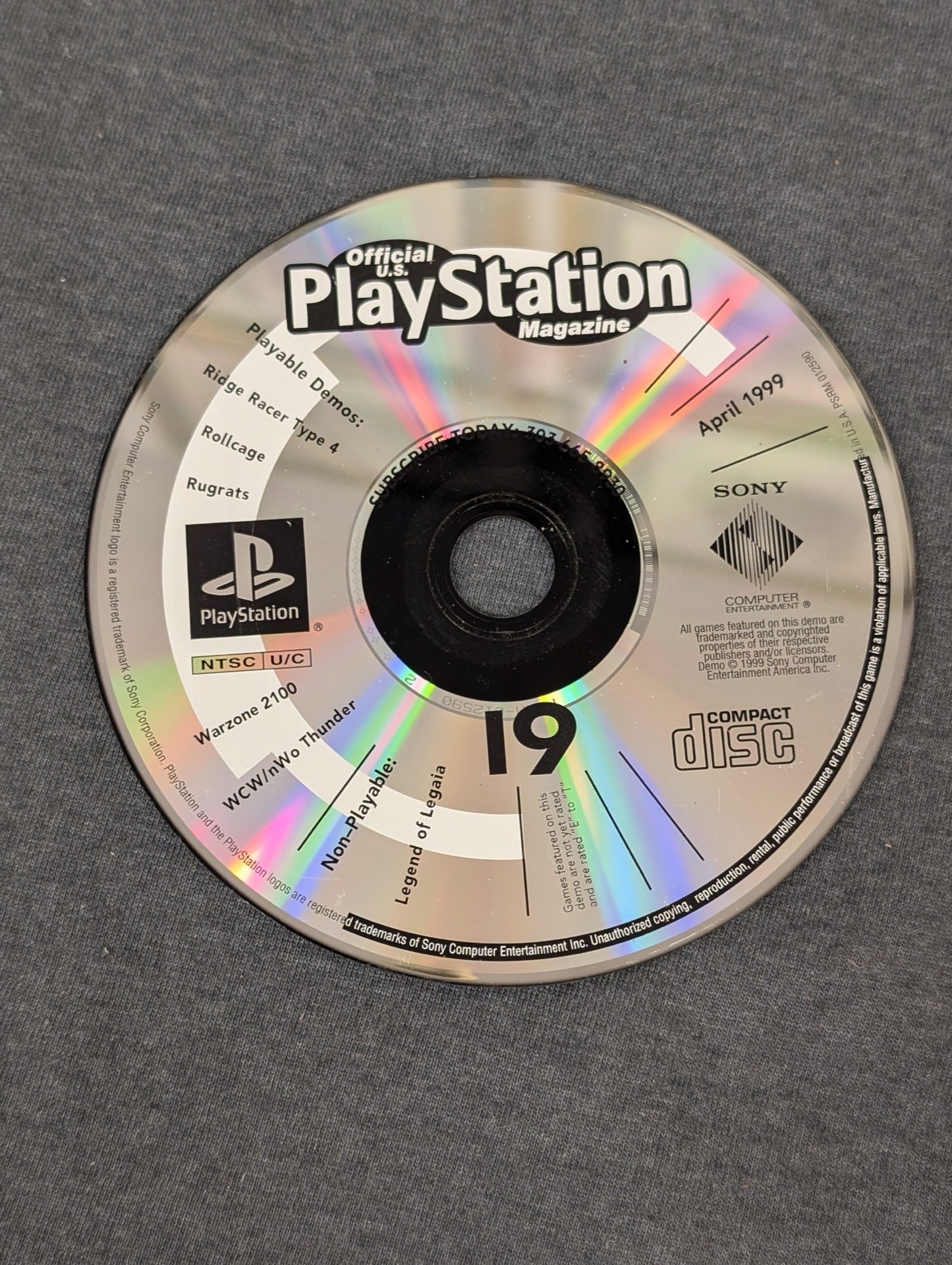 Official U.S. PlayStation Magazine April 1999 Demo Disc 19