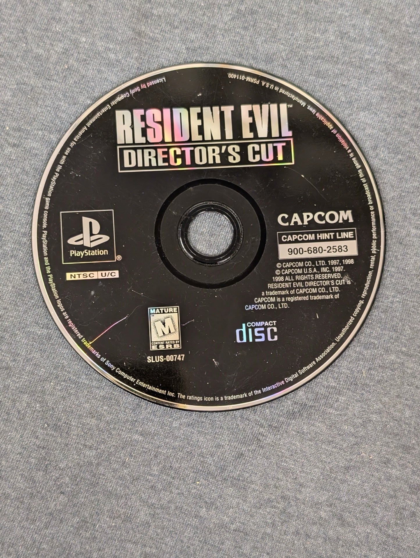 Resident Evil Director's Cut PS1 game disc black label