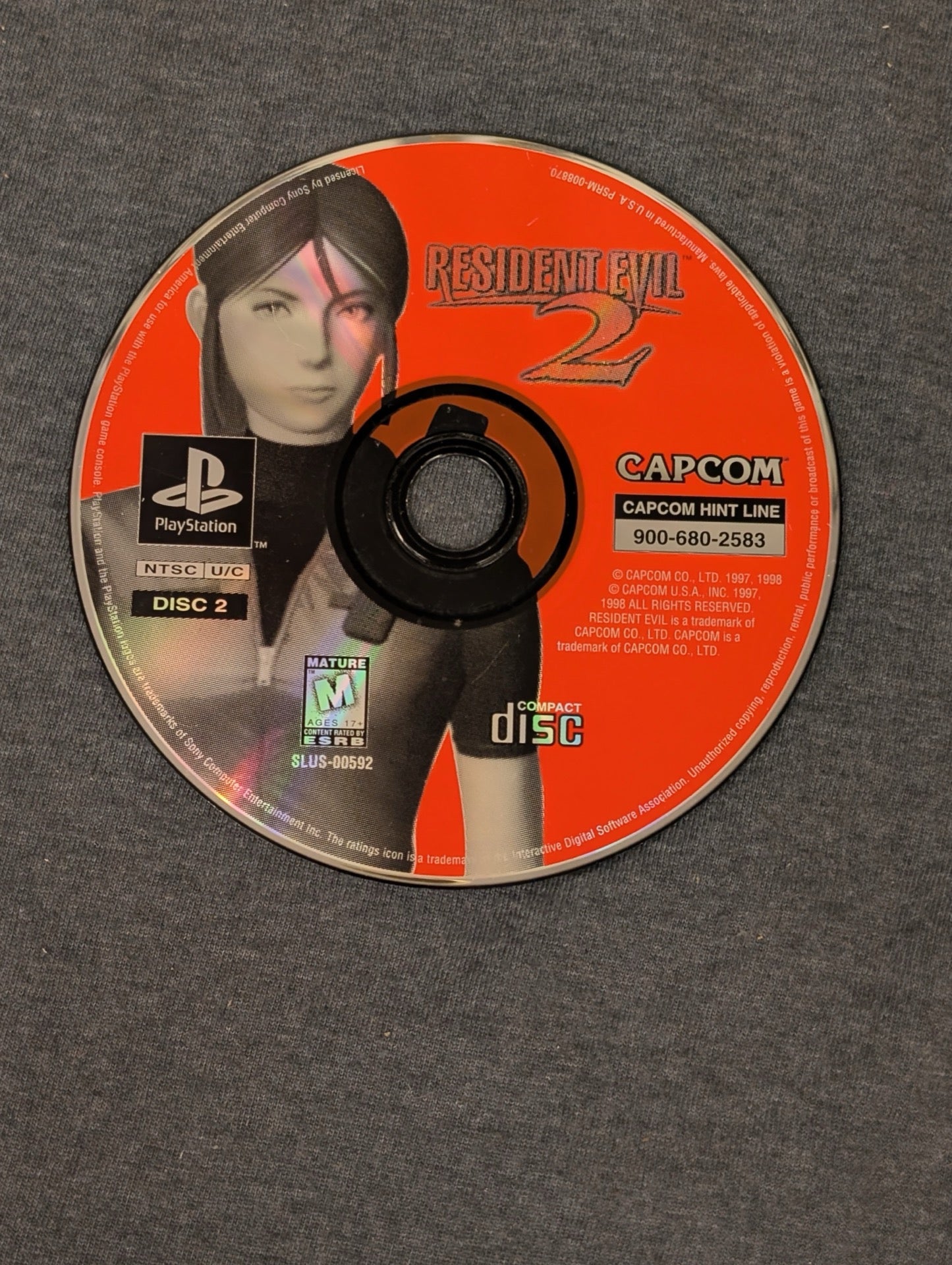Resident Evil 2 PS1 Disc 2 featuring Claire Redfield