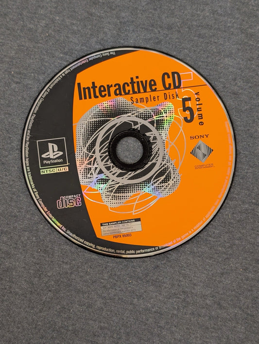 PlayStation Interactive CD Sampler Disk Volume 5 orange disc