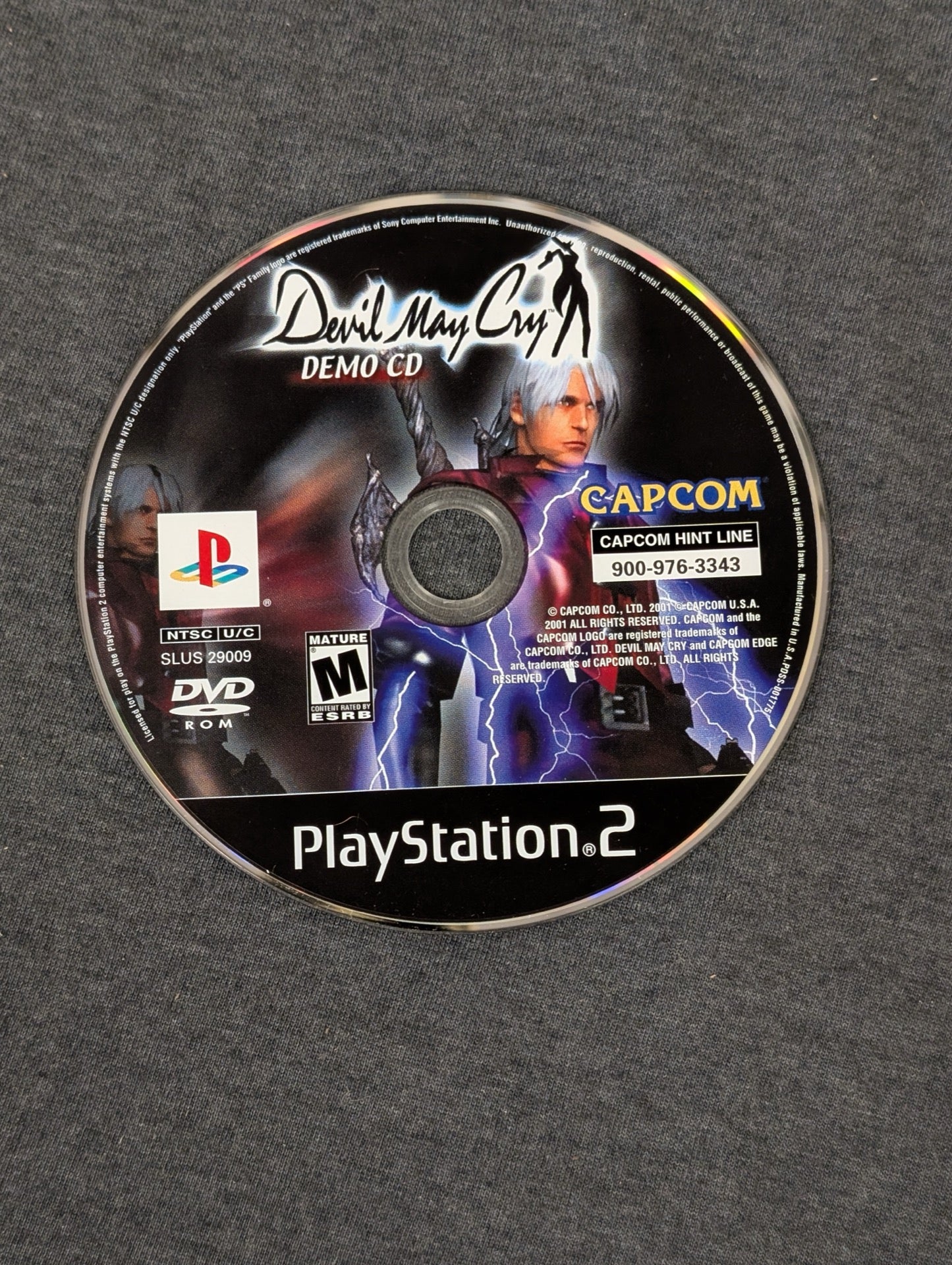 Devil May Cry Official Demo CD PS2 featuring Dante