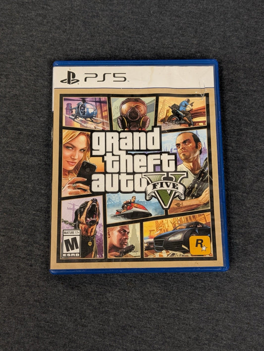Grand Theft Auto V empty PS5 game case. No disc included.