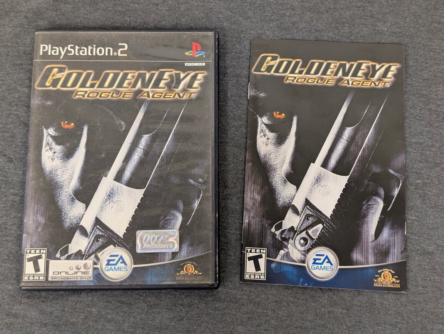 GoldenEye Rogue Agent empty PS2 case and original manual. No game included.