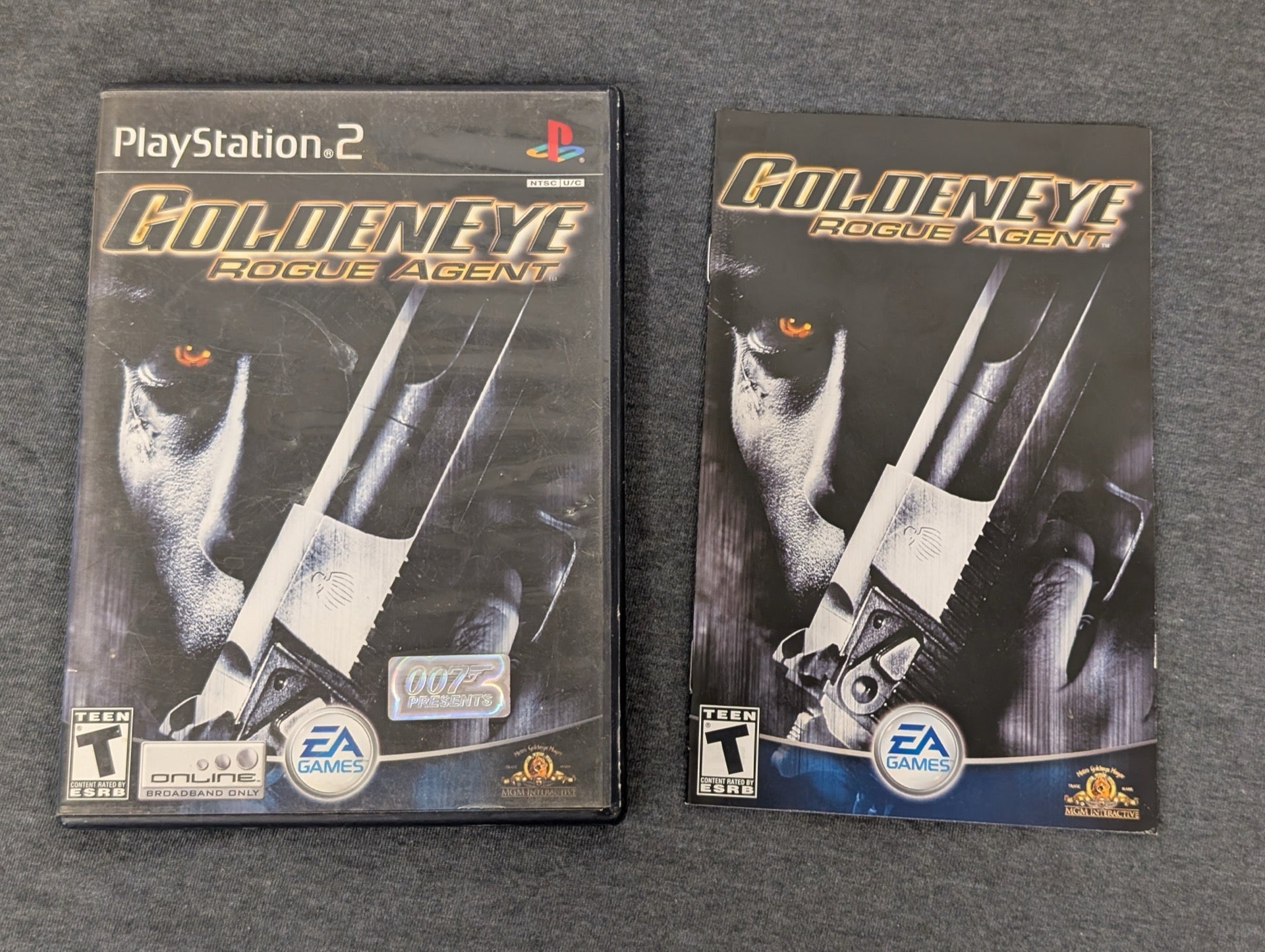 GoldenEye Rogue Agent empty PS2 case and original manual. No game included.