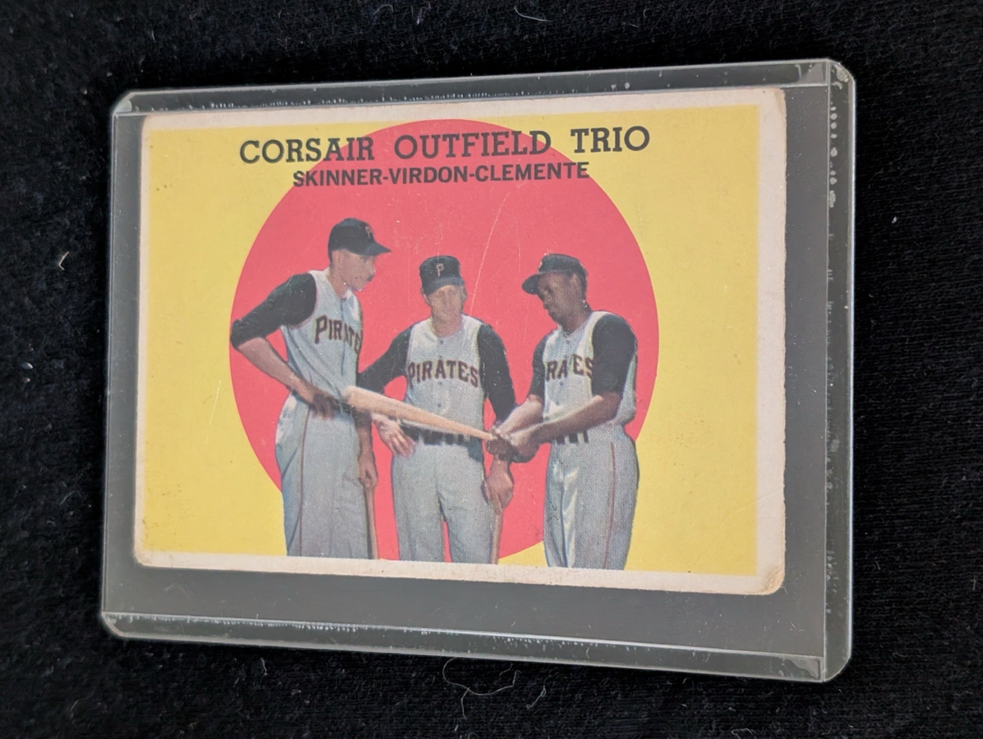 1959 Topps Corsair Outfield Trio Roberto Clemente Pirates