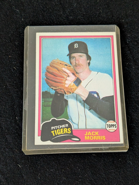 1981 Topps Jack Morris #207 baseball card featuring the Detroit Tigers pitcher.