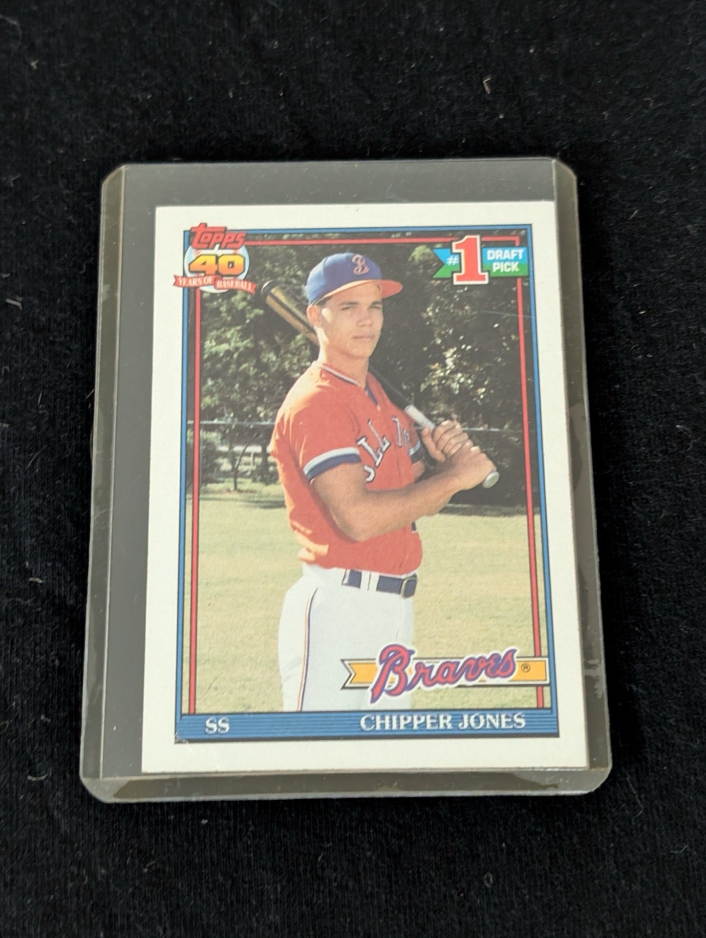 1991 Topps Chipper Jones #333 Rookie Card #1 Draft Pick Atlanta Braves.