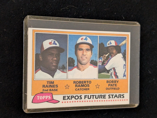 1981 Topps Tim Raines #316 Montreal Expos Future Stars rookie baseball card.