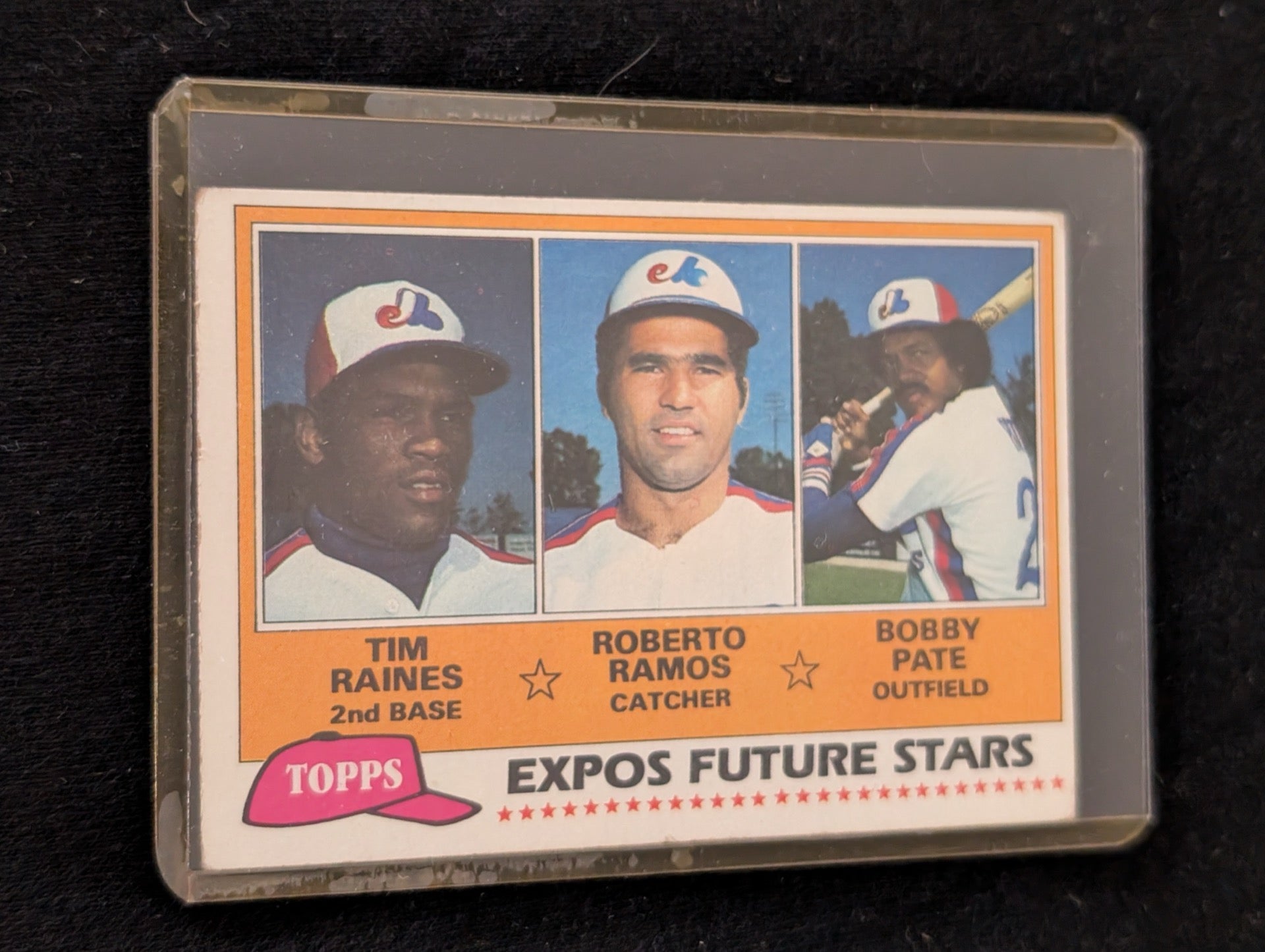 1981 Topps Tim Raines #316 Montreal Expos Future Stars rookie baseball card.