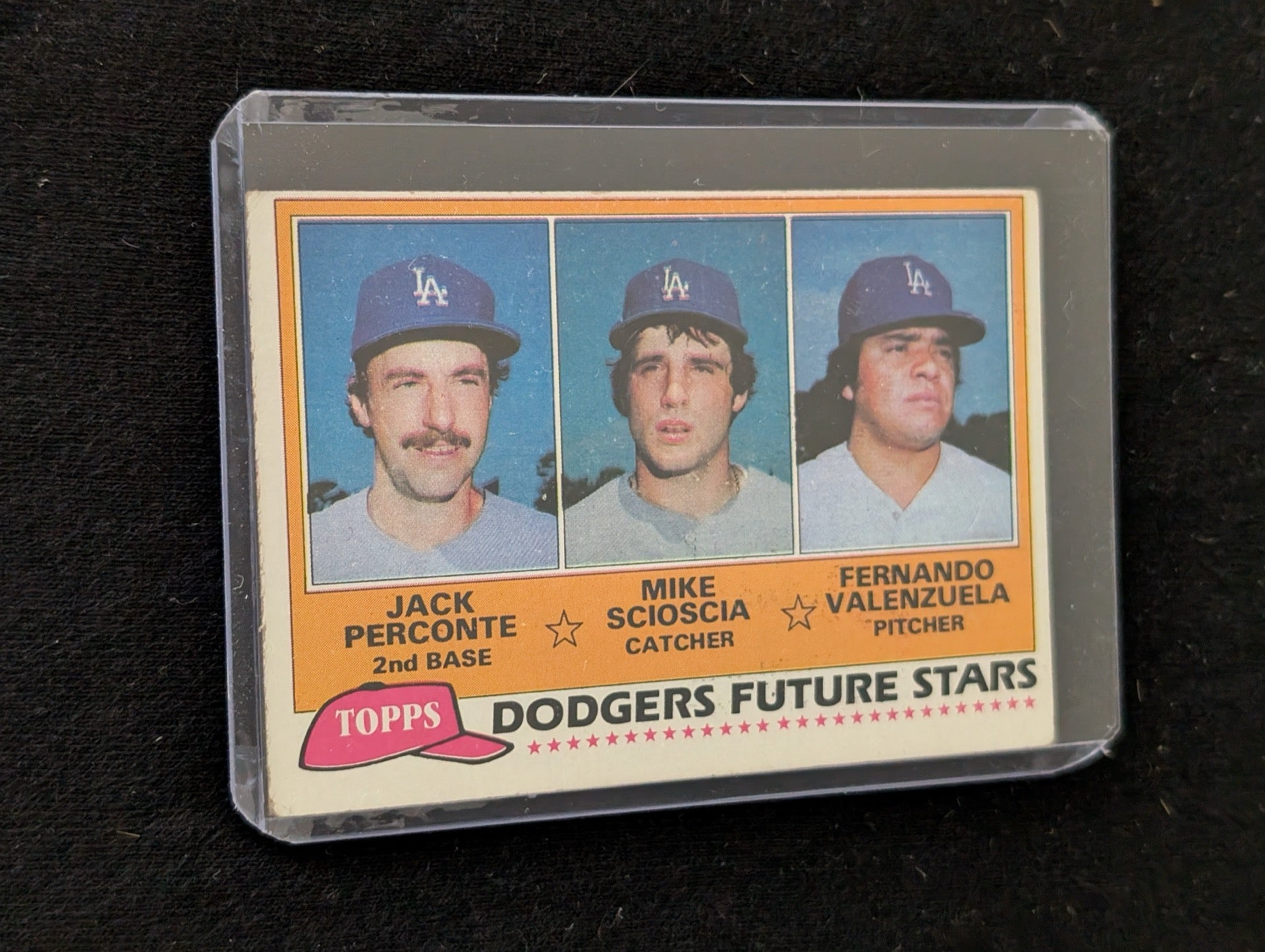 1981 Topps Fernando Valenzuela #302 Los Angeles Dodgers Future Stars rookie card.
